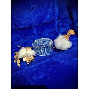 Charming, vintage Italian "Turtledoves" Luigi Bormioli glass lidded trinket box